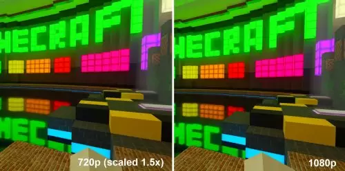 Instalasi & Hands-on Performance : Minecraft RTX Beta (di GeForce RTX 2060 SUPER) 5 MinecraftRTX TEST Reso 720p Vs1080p