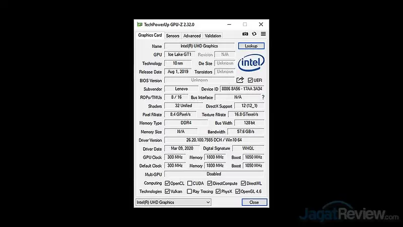 Review Lenovo Yoga Slim 7 dengan GeForce MX350: Laptop Tipis Terbaik di 2020? 3 GPUZ INTEL