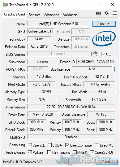 Review ThinkCentre M90n NANO dan IOT: Mungil, Berkelas, Tahan Banting 14 M90n Nano IoT GPUZ