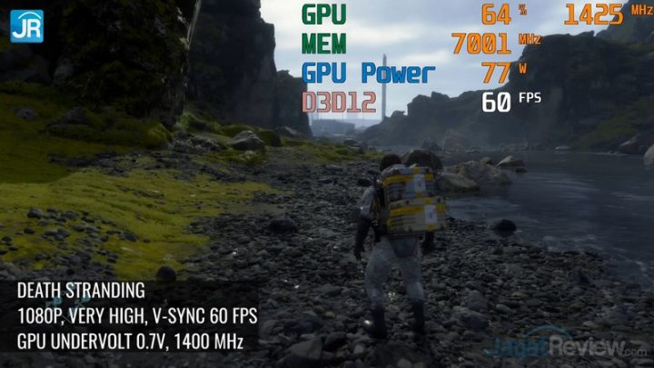 PC Kencang Jadi Irit Daya: GeForce RTX 2060 Super di Bawah 100W? Bisa! 13 Death Stranding Undervolt Clock 1400 MHz V Sync 60