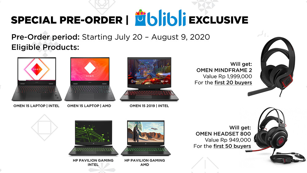 Rilis di Indonesia, Laptop Gaming HP Terbaru Hadirkan Varian AMD Ryzen 4000 & Intel Core 10th Gen 8 HP Gaming Laptop PO