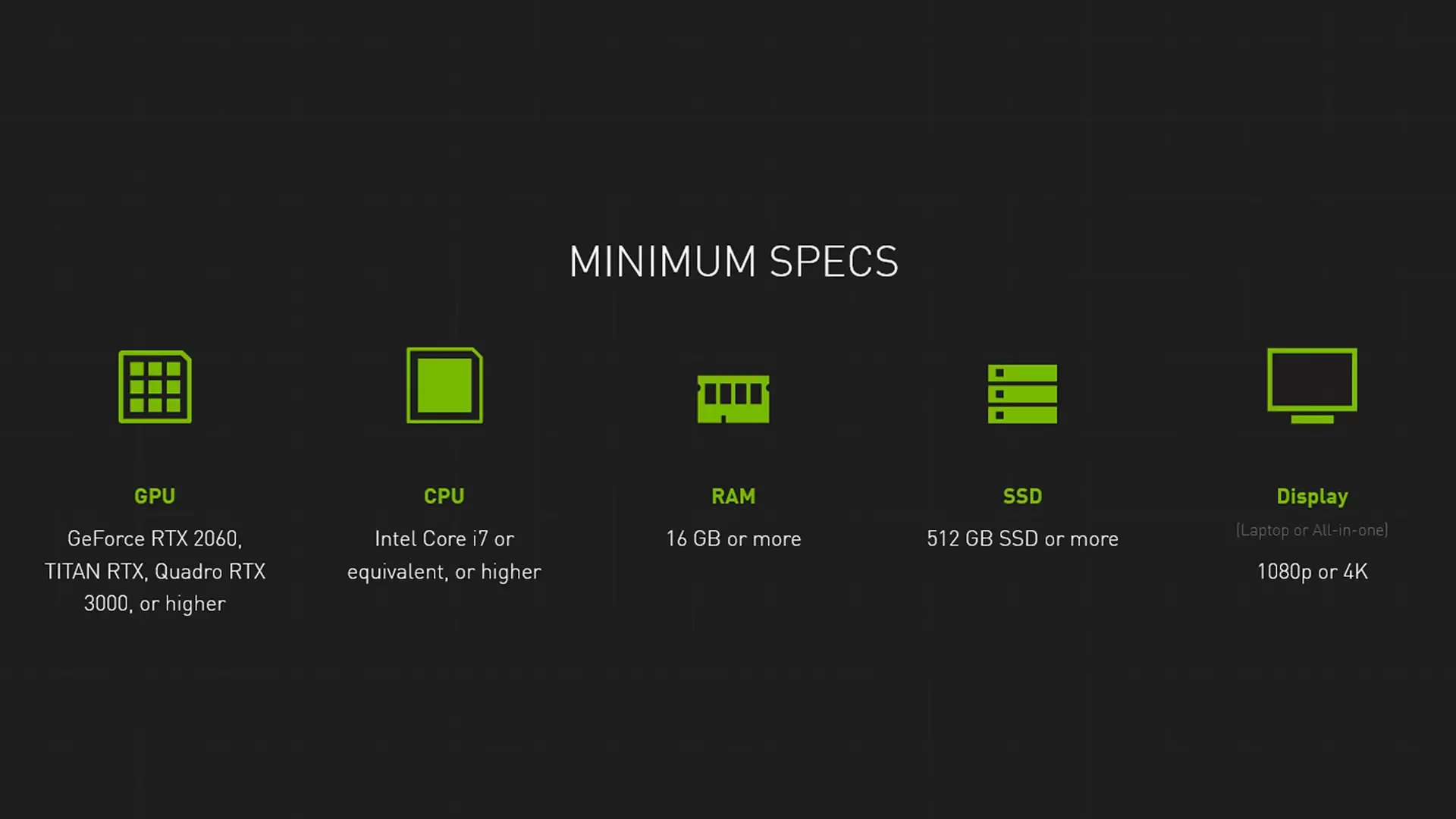 Minimum Specs