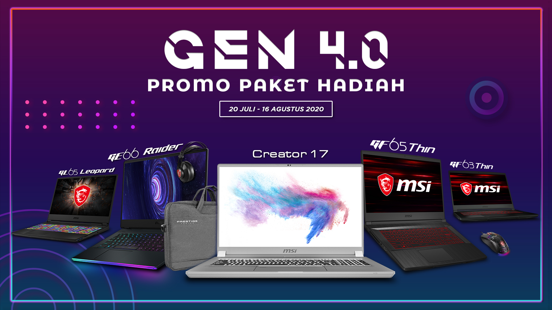 MSI Hadirkan Berbagai Bonus Menarik di Gen 4.0 Promo Paket Hadiah 41 PR Release Gen 4