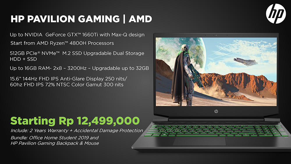 Rilis di Indonesia, Laptop Gaming HP Terbaru Hadirkan Varian AMD Ryzen 4000 & Intel Core 10th Gen 7 Pavilion Gaming 15 AMD Details