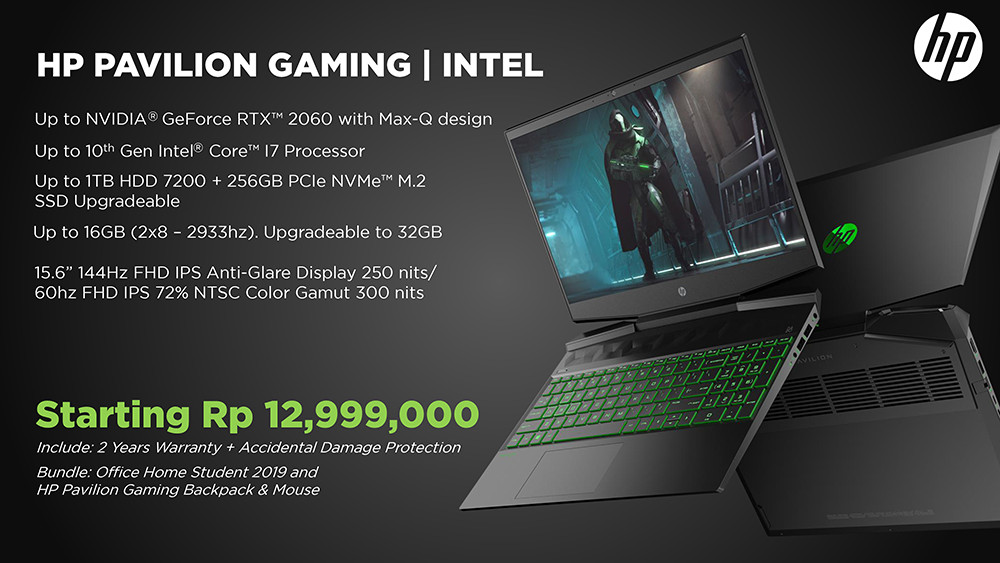 Rilis di Indonesia, Laptop Gaming HP Terbaru Hadirkan Varian AMD Ryzen 4000 & Intel Core 10th Gen 6 Pavilion Gaming 15 INTEL Details
