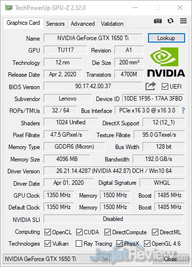 Review Lenovo Legion 5i: Kencang, Dingin, dan Layar Pantone Calibrated 4 gpuz gpu