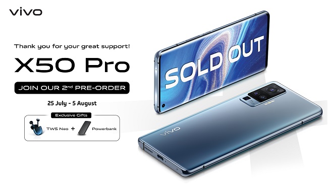 Direct Release: Penjualan Perdana vivo X50 dan Pre-order Tahap Dua vivo X50 Pro 43 vivo X50 Pro Sold Out