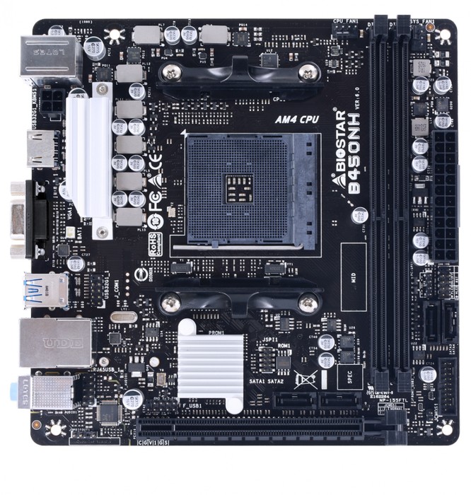 Biostar Luncurkan Motherboard Mini-ITX B450NH 2 B450NH top