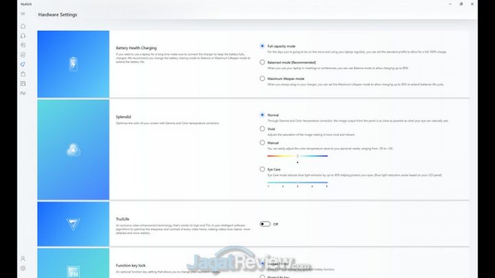 Review ASUS ProArt StudioBook Pro X W730G5T: Laptop Ini Terlalu Kencang! 8 My ASUS Battery Health Charging