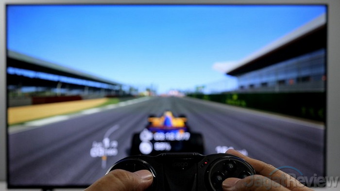 Review Cooca S6G Pro: Smart TV 4K Android 10 55 REAL RACING gampad.MP4 snapshot 00.41