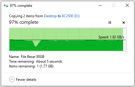 Review Storage: SSD Kingston KC2500 1 TB 13 Screenshot 13