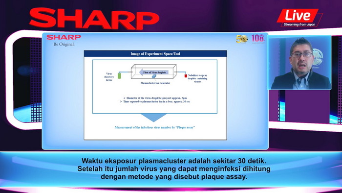 Sharp Buktikan  Hasil Penelitian di Teknologi Plasmacluster di Jepang