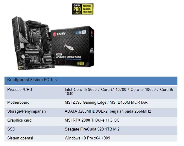 Direct Release: Motherboard MicroATX Intel B460 untuk PC Gaming Medium/Menengah 9 MSI Z390