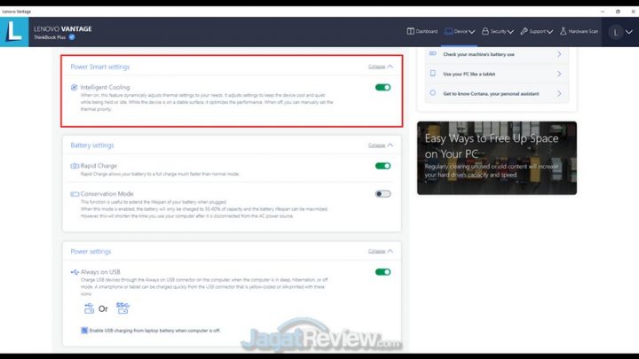 Power Smart Setting Intelligent Cooling