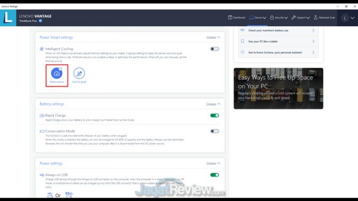 Power Smart Setting Performance