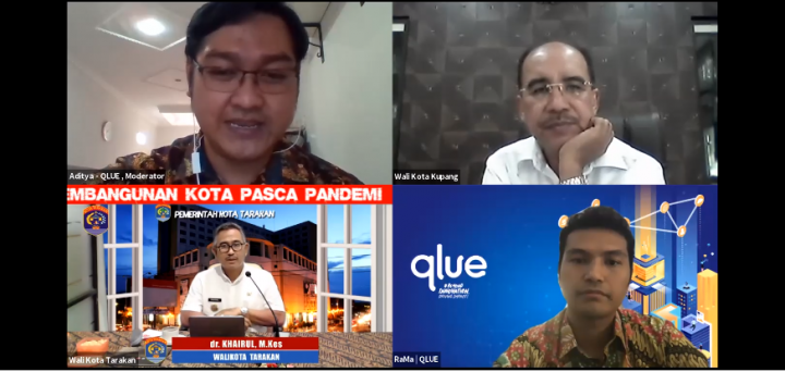 Direct Release: Qlue Dukung Pemerintah Kota Tarakan dan Kupang Susun Strategi Pembangunan Kota Pasca Pandemi Melalui Solusi Smart City 1 QlueTalk Menyusun Strategi dan Inovasi Pembangunan Kota Pasca Pandemi 1