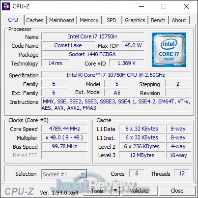 Review Lenovo Legion Y740si: Laptop Super Kencang yang Tipis 3 CPUZ CPU 4
