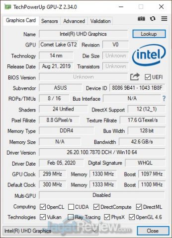 Review ASUS VivoBook Ultra 14 K413: Tipis dan Ringan untuk Gaming dan Edit Video 5 GPUZ Intel