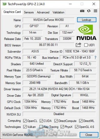 Review ASUS VivoBook Ultra 14 K413: Tipis dan Ringan untuk Gaming dan Edit Video 4 GPUZ NVIDIA