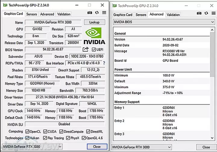 ASUS TUF Gaming GeForce RTX 3080