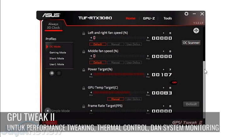 Review ASUS TUF Gaming GeForce RTX 3080 14