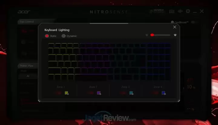 nitrosense keyboard