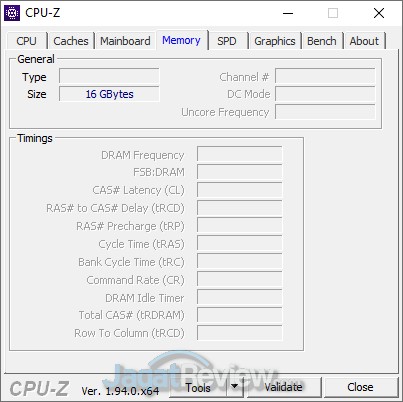 Review Intel NUC 9 Extreme Kit CPUZ RAM