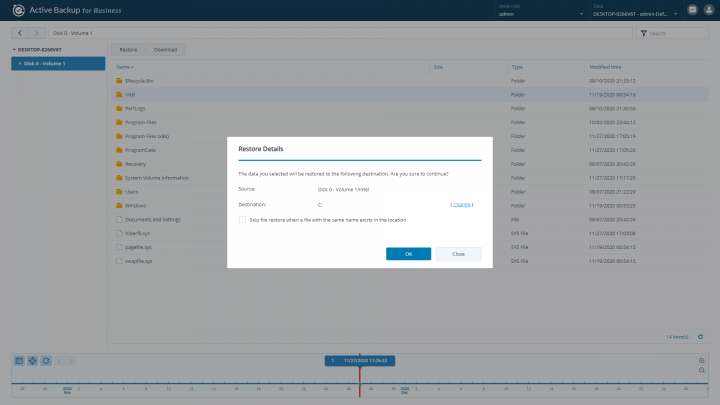 Active Backup for Business - PC