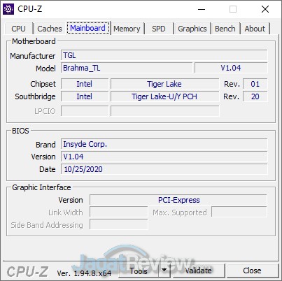 Review Core i5 Generasi 11 dan Iris Xe Max pada Acer Swift 3X: Untuk Content Creator & Bisa Gaming 4 cpuz mb