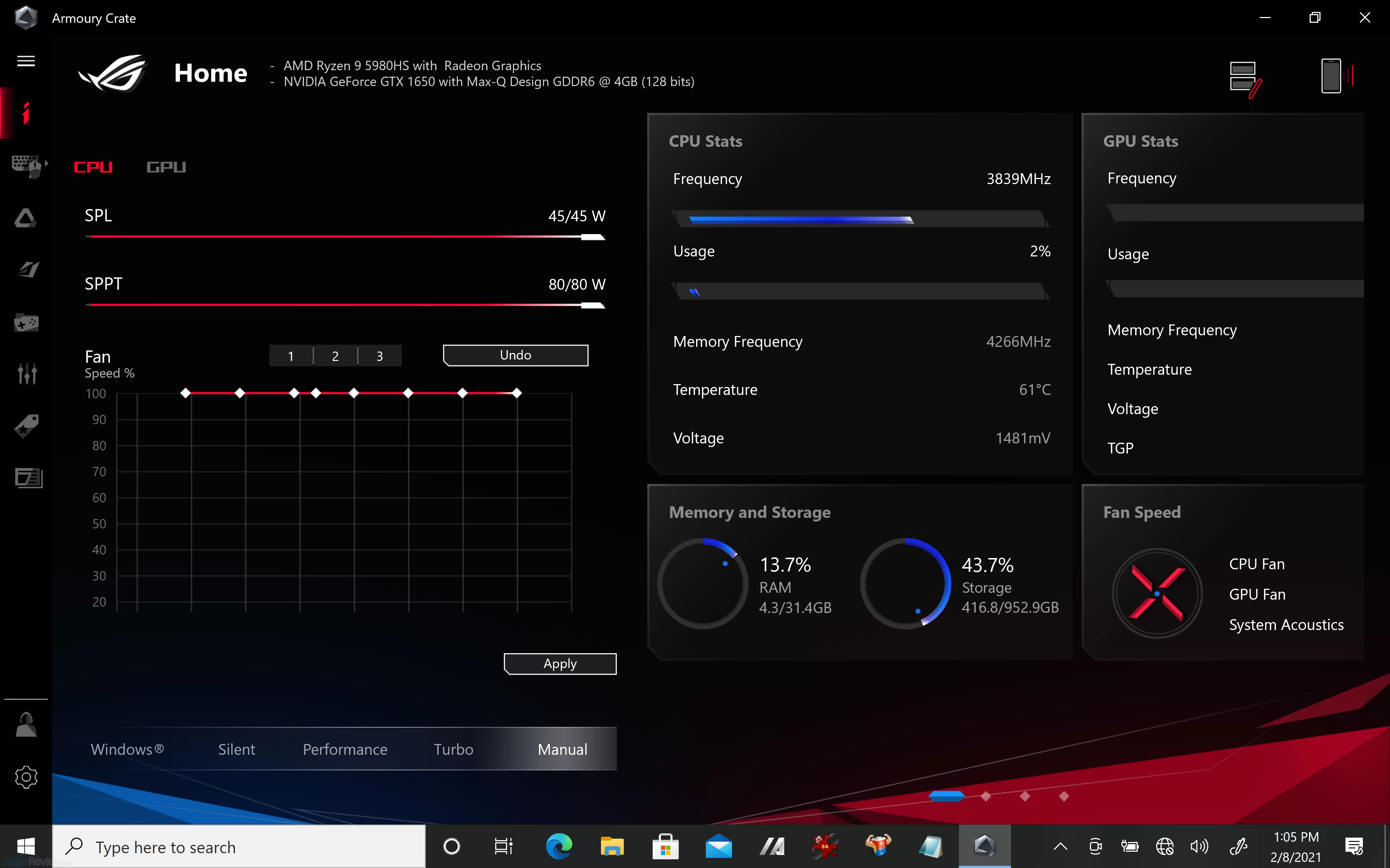 Analisis & Review AMD Ryzen 9 5980HS (di ASUS ROG FLOW X13) 4 19 Screenshot 147A ARMOURYCRATEMODE MANUAL