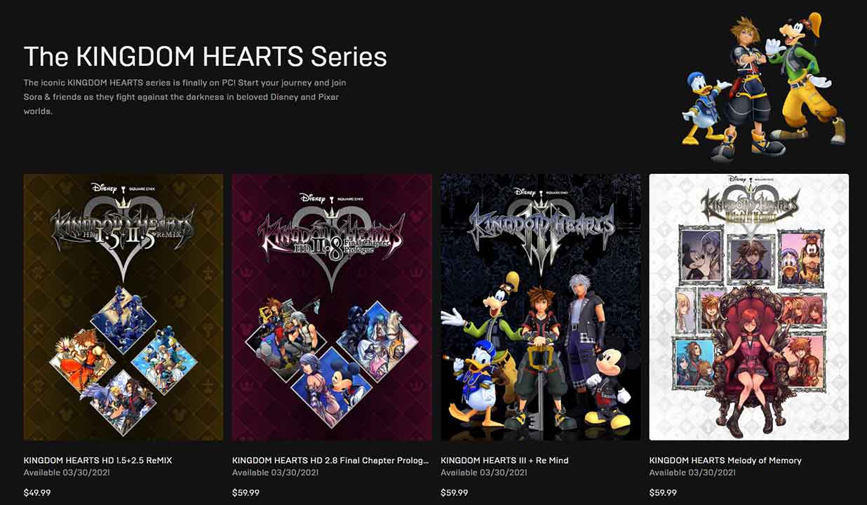 kingdom hearts pc