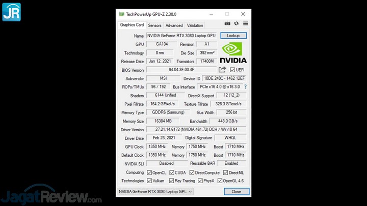 Review MSI GE76 Raider: Super Kencang dengan RTX 3080 9 MSI GE76 7