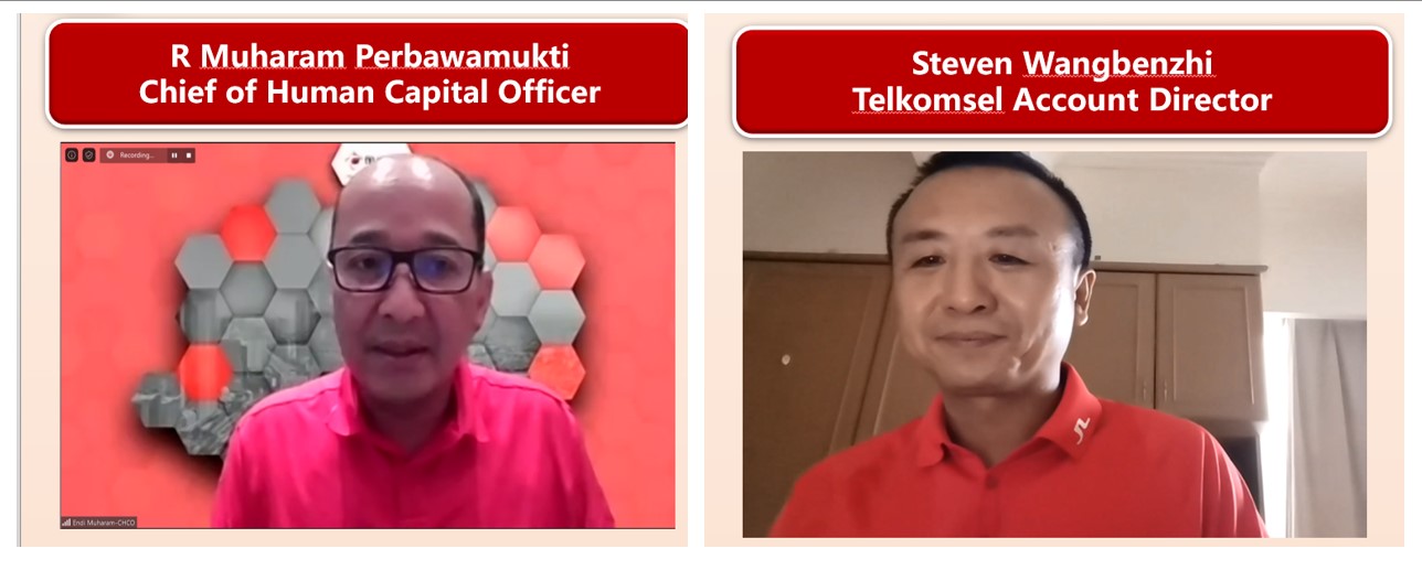 Direct Release: Huawei Indonesia Gandeng Telkomsel Siapkan SDM Unggul Sebagai Penggerak Transformasi Digital 1 R. Muharam Perbawamukti Chief Human Capital Officer Telkomsel kiri dan Steven Wang Telkomsel Account Director Huawei Indonesia kanan