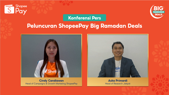 Direct Release: Penuhi Wishlist Masyarakat Indonesia saat Ramadan dan Lebaran, ShopeePay Luncurkan Kampanye Big Ramadan Deals 3 KV Head of Campaigns Growth Marketing ShopeePay Cindy Candiawan dan Head of Research Jakpat Aska Primardi di acara Peluncuran ShopeePay Big Ramadan Deals Senin 26 Ap