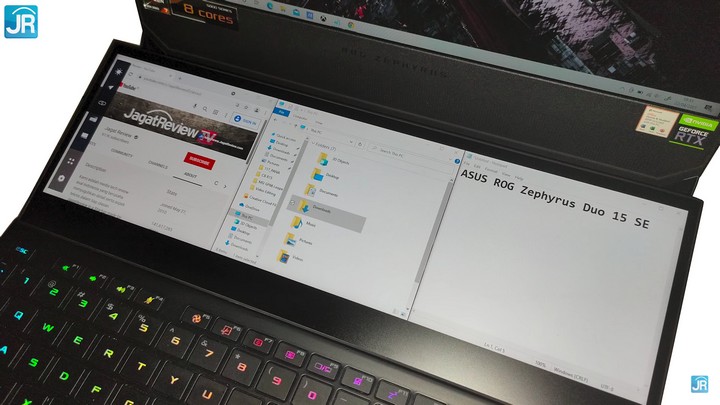 Review ASUS ROG Zephyrus Duo 15 SE (GX551QM): Laptop Gaming Dua Layar, Tipis dan Kencang! 12 Review ASUS ROG Zephyrus Duo 15 SE (GX551QM)