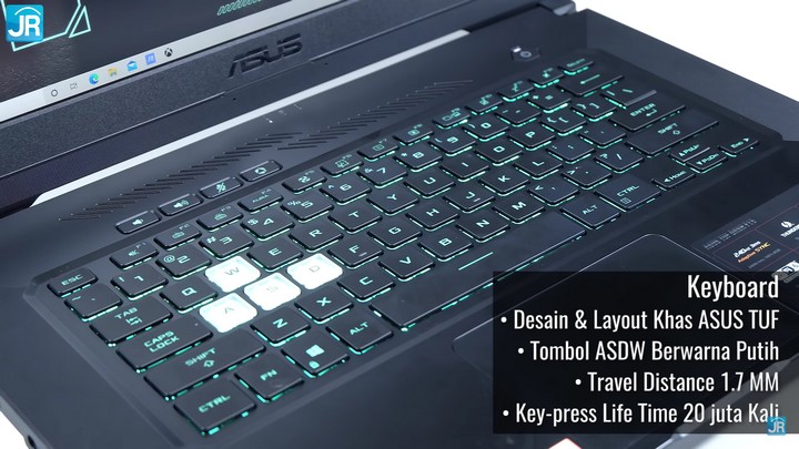 Review ASUS TUF DASH F15 (FX516): Tipis, Kencang dan Dingin 12 Review ASUS TUF Gaming Dash F15