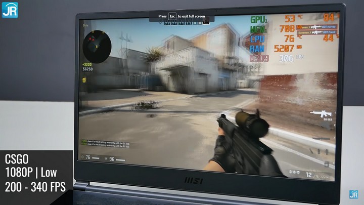 Review MSI Stealth 15M: Laptop Gaming Ultraportable, Sangat Tipis, Sangat Ringan 7 Gaming Test Review MSI Stealth 15M