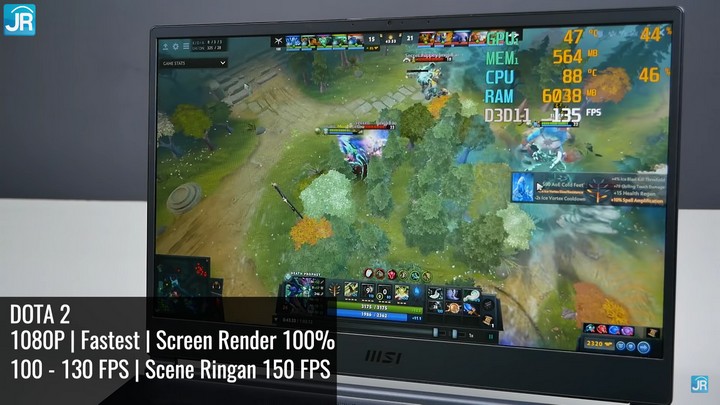 Review MSI Stealth 15M: Laptop Gaming Ultraportable, Sangat Tipis, Sangat Ringan 8 Gaming Test Review MSI Stealth 15M