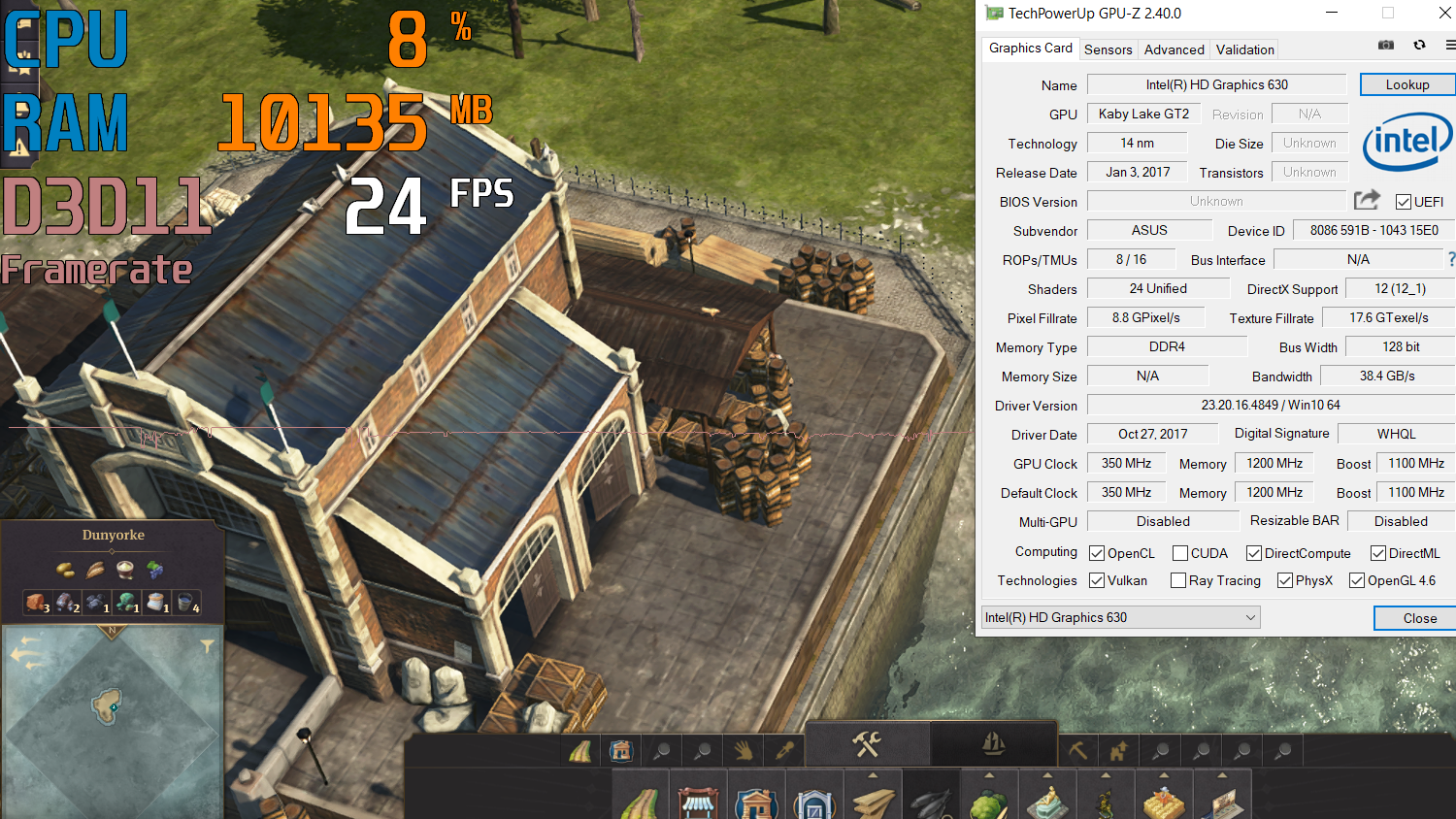 FPS Ekstra Gratis : Review AMD FSR (FidelityFX Super Resolution) 15 anno1800 1080pLow 2FSR Q