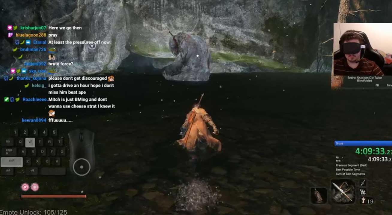 Tanpa Melihat, Speedrunner Selesaikan Sekiro dalam 4,5 Jam! 11 sekiro blind