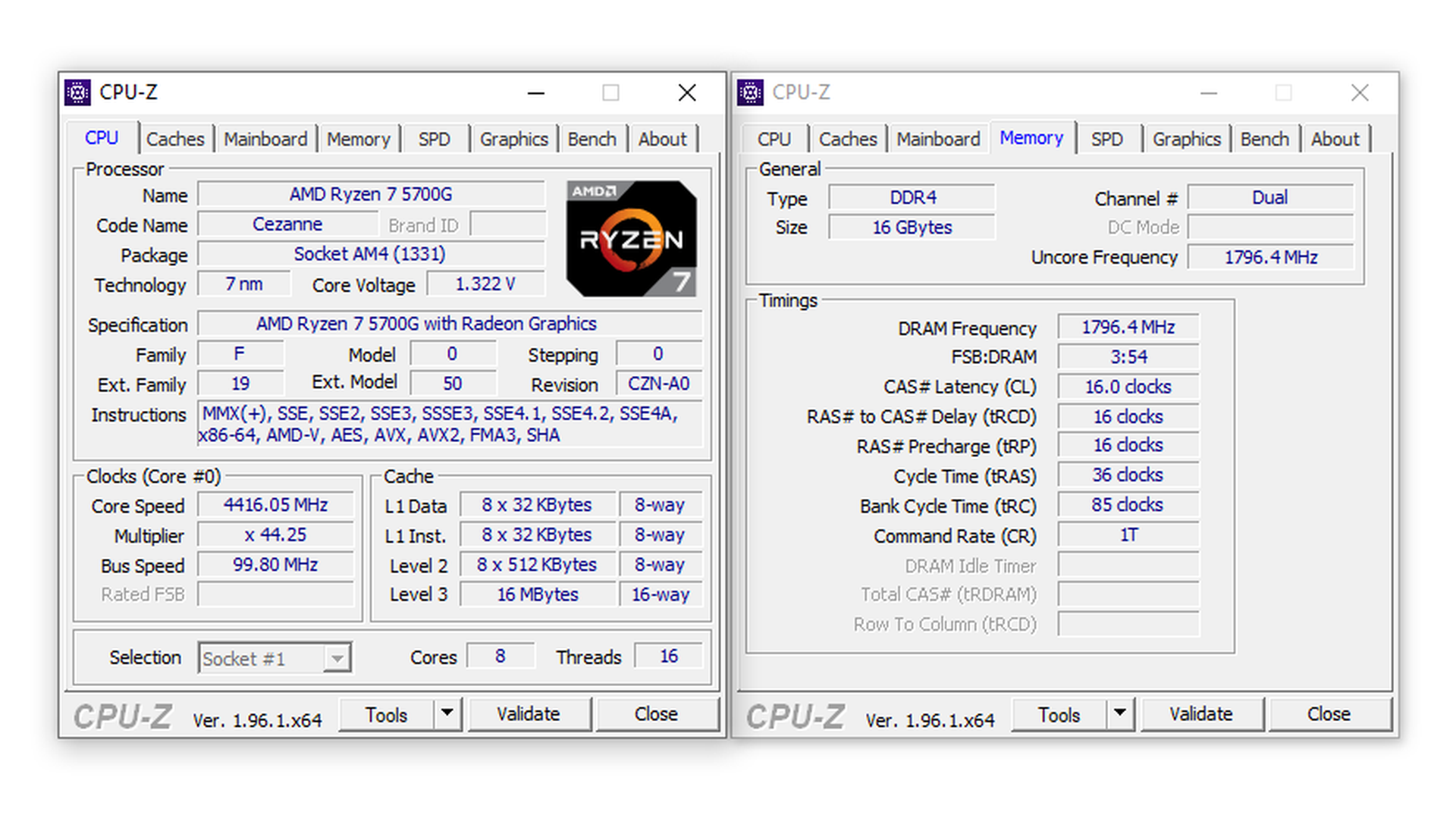 Review AMD Ryzen 7 5700G 'Cezanne' : Alternatif Ryzen 7 5800X ? 8 5700G CPUZ