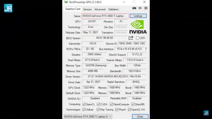 Review ASUS TUF Gaming F15 (FX506)