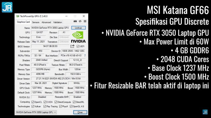Review MSI Katana GF66: Laptop Gaming Kelas Terjangkau! 20 review MSI Katana GF66 16