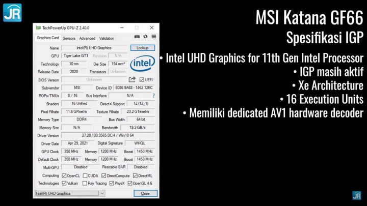 Review MSI Katana GF66: Laptop Gaming Kelas Terjangkau! 21 review MSI Katana GF66