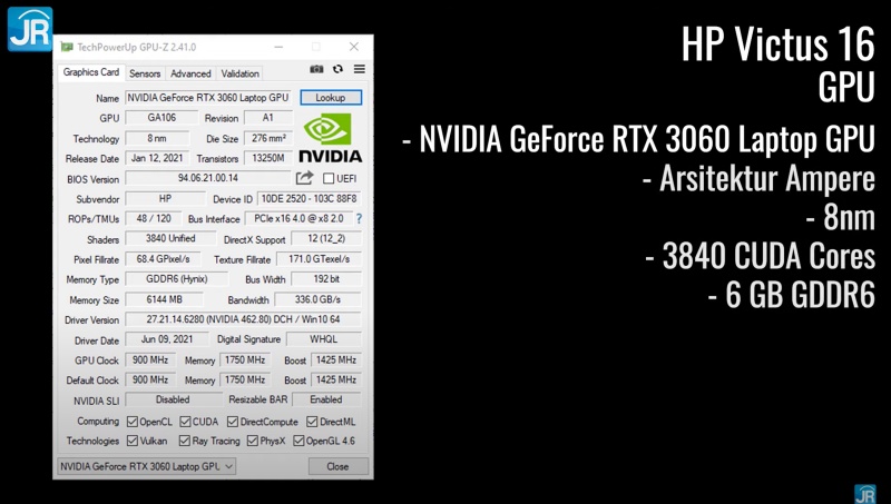 Review HP Victus 16: Harga Tetap Terjangkau dengan Core i7 Gen 11 dan RTX 3060 6 GPU