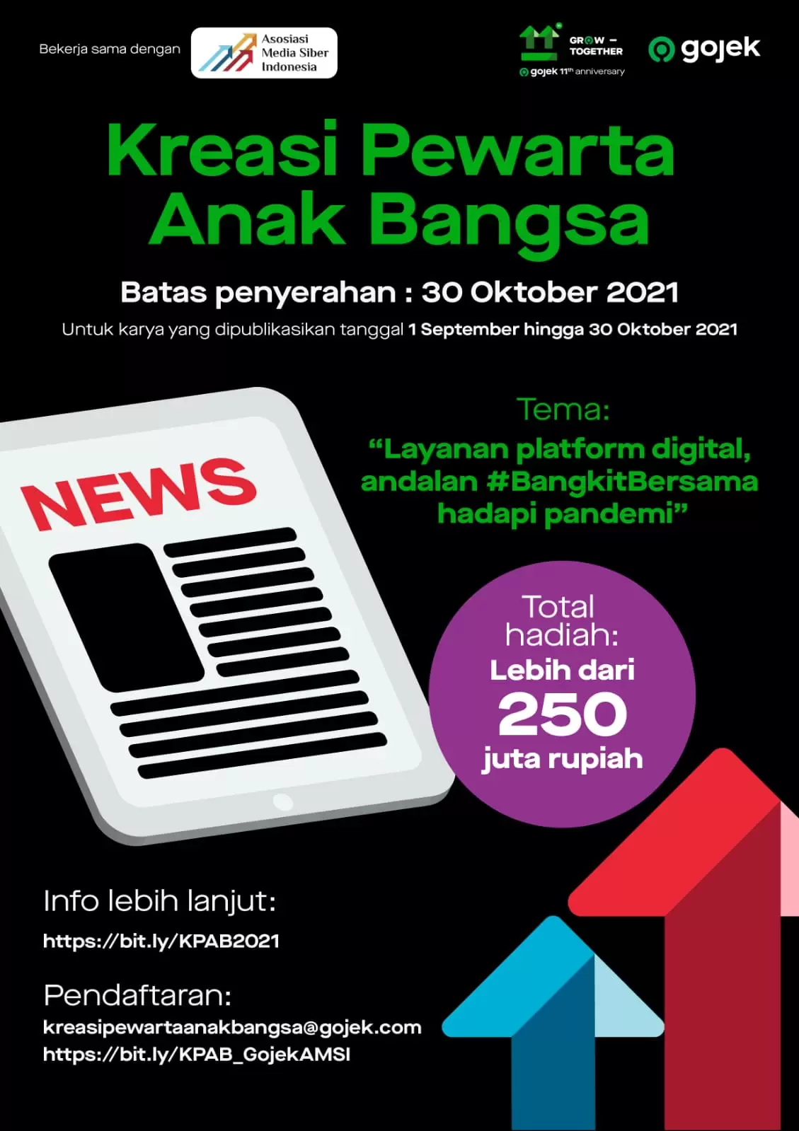 Direct Release: Gojek dan AMSI Gelar Penghargaan Karya Jurnalistik Kreasi Pewarta Anak Bangsa 27 KPAB GOJEK 2021