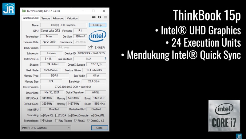 Review Lenovo ThinkBook 15p: Laptop Bisnis Kencang untuk Kerja Berat 7 igp 2