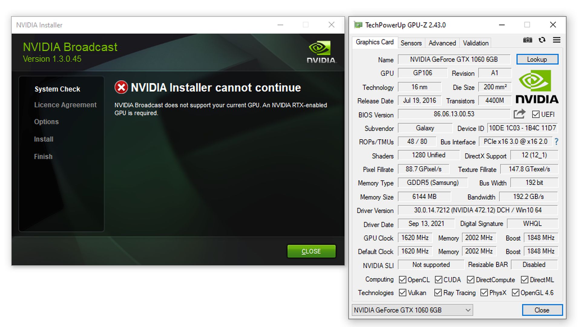 Review GPU Tahun 2016 vs Tahun 2021 (.feat MSI GeForce RTX 3060 12GB Gaming X) 23 38 BroadcastFAILInstall