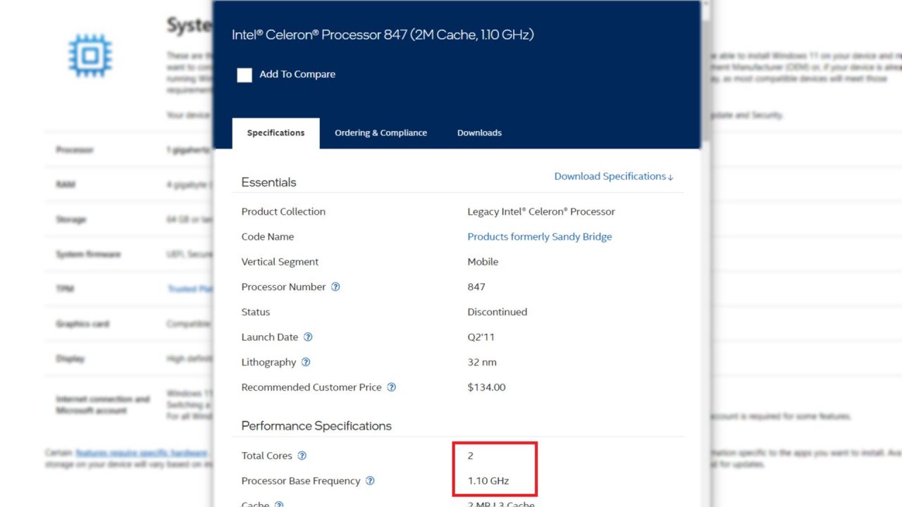 Win11Test 1 Celeron847