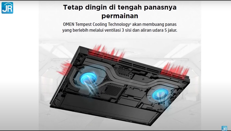 Review OMEN by HP 16-b0064TX: Laptop Gaming HP Kelas Atas yg Paling Murah 24 cooling